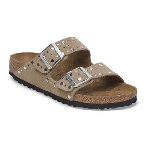 Birkenstock Arizona Rivets  Suede Leather Color: Taupe